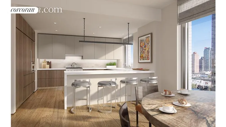 New York City Real Estate | View 360 East 89th Street, 24A | Open Kitchen With Window | View 4