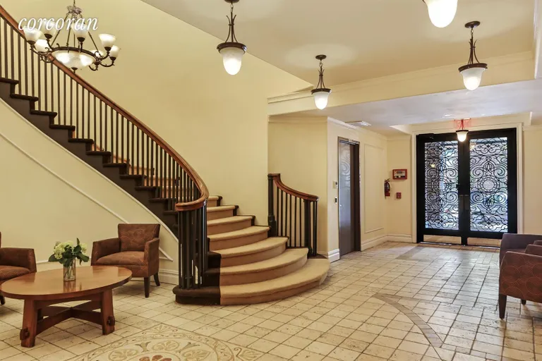 New York City Real Estate | View 910 Union Street, 3B | Grand Lobby with Sweeping Staircase | View 11