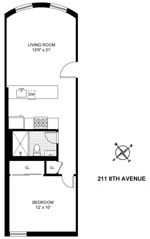 211 8th Avenue, 1A | floorplan | View 5