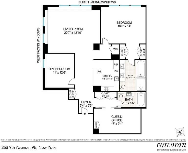 263 Ninth Avenue, 9E | floorplan | View 14