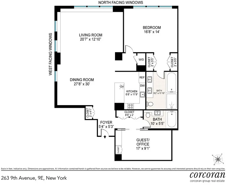 263 Ninth Avenue, 9E | floorplan | View 15