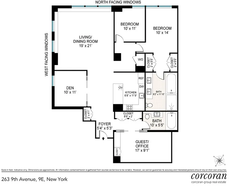 263 Ninth Avenue, 9E | floorplan | View 16