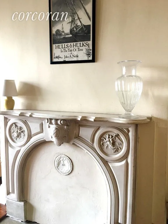 New York City Real Estate | View 272 Richmond Terrace | Original Marble Mantel in Living room  | View 11