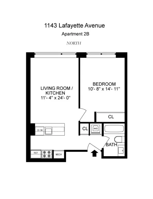 1143 Lafayette Avenue, 2B | floorplan | View 8