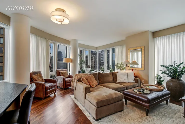 New York City Real Estate | View 70 Little West Street, 14B | Living Room | View 2