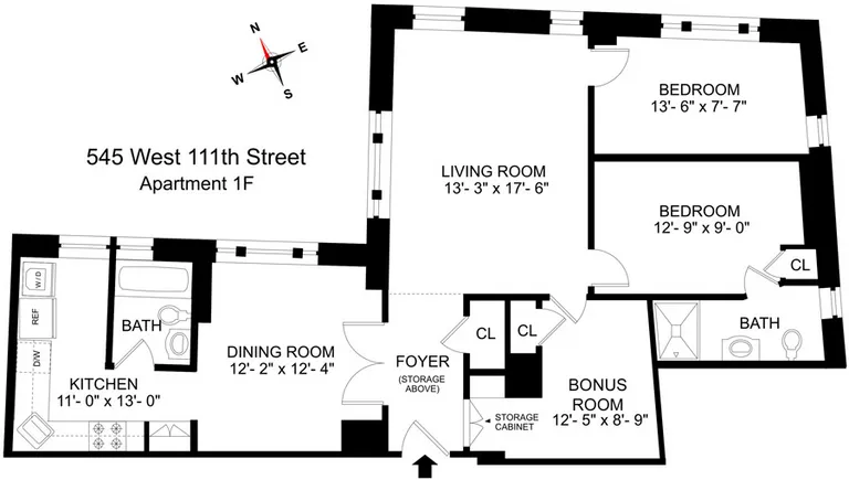 545 West 111th Street, 1F | floorplan | View 13