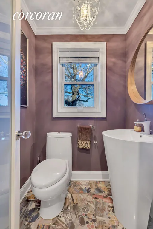 New York City Real Estate | View 72 Tompkins Circle | Powder room on first floor | View 5