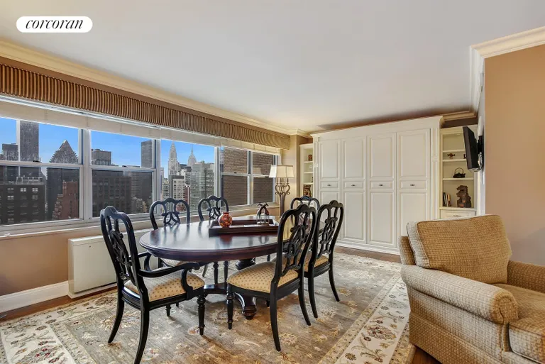 New York City Real Estate | View 400 East 56th Street, 30A | Dining Area Great Open Views/Built-in Murphy Bed  | View 6