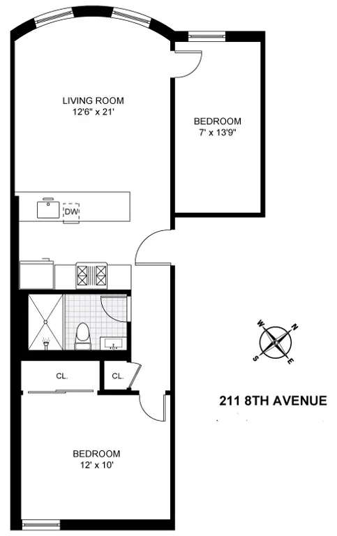 211 8th Avenue, 3A | floorplan | View 5