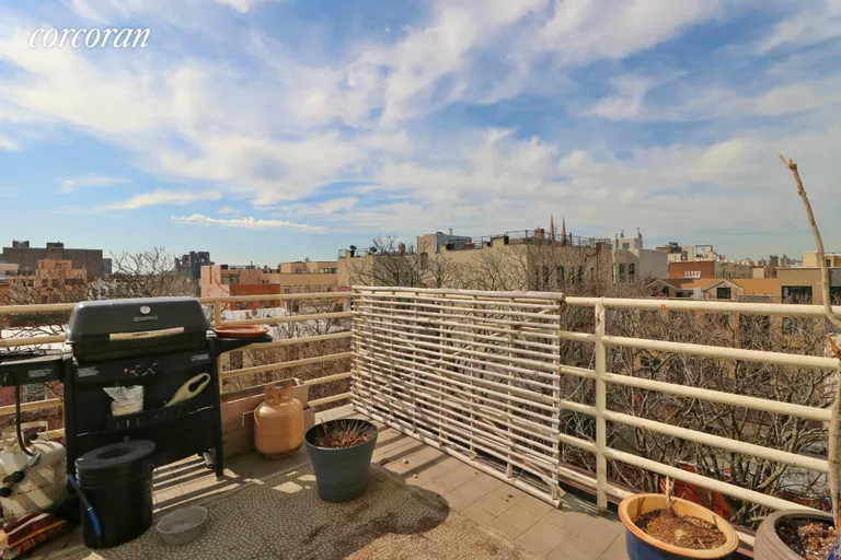 New York City Real Estate | View 196 Scholes Street, 4B | Living Room Terrace | View 4