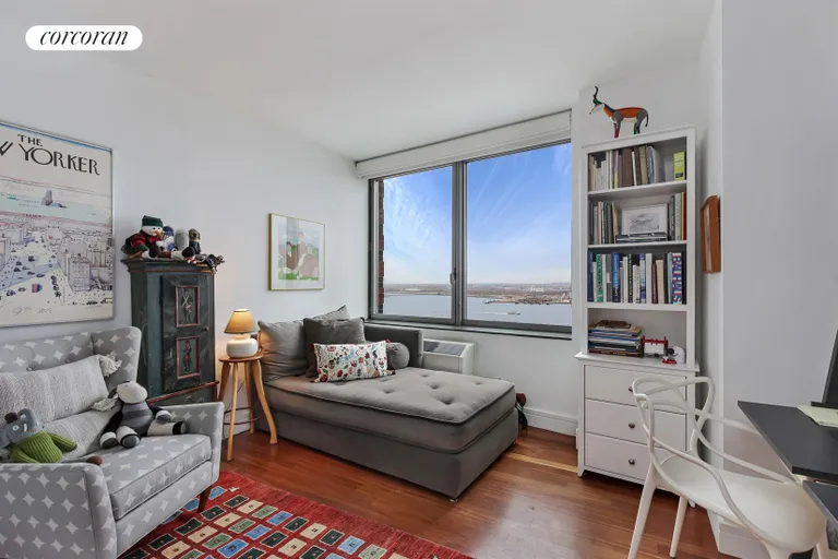 New York City Real Estate | View 30 West Street, 23A | 2nd Bedroom with Direct Hudson River Views | View 17
