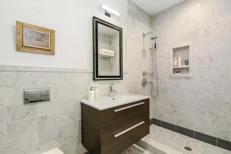 New York City Real Estate | View 343 Prospect Avenue | Marble master bath | View 6