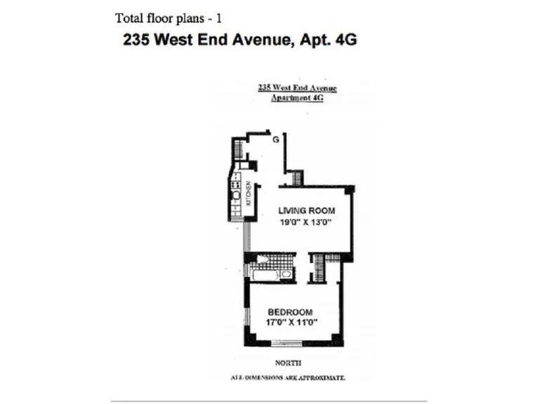 235 West End Avenue, 4G | floorplan | View 7