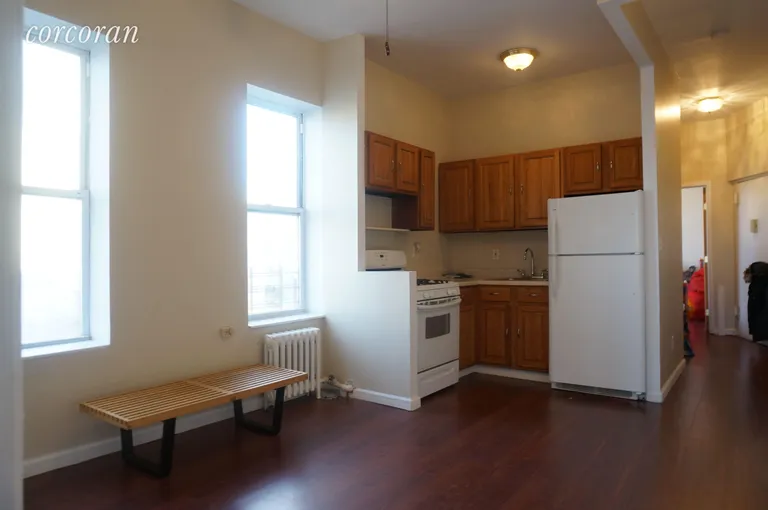 New York City Real Estate | View 241 South 3rd Street, 20 | Open Kitchen into Living/Dining Room | View 4