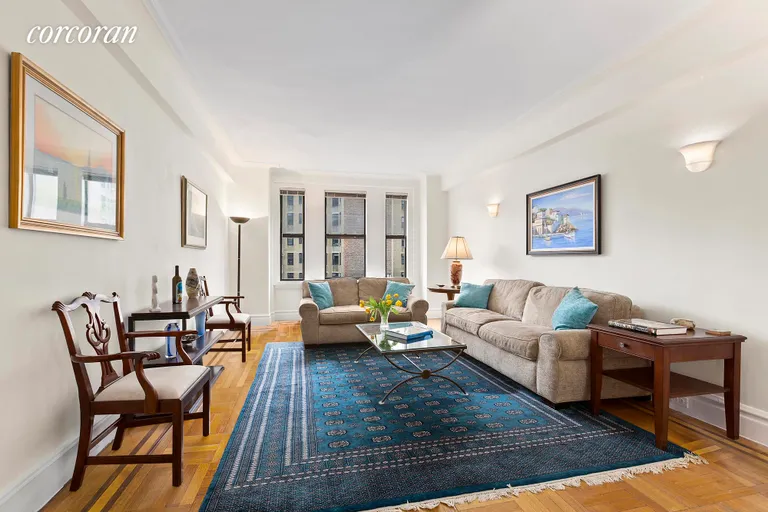 New York City Real Estate | View 221 West 82nd Street, 7C | Flood lit Living Room | View 2