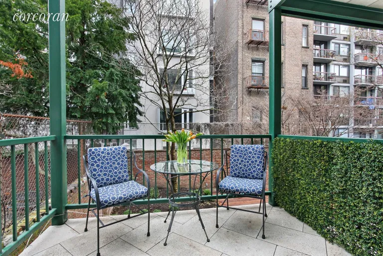 New York City Real Estate | View 347 West 22nd Street, Parlor 3 | Balcony | View 5
