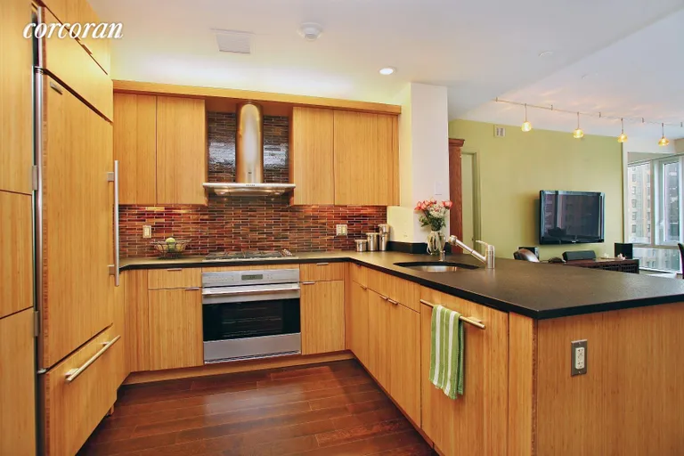 New York City Real Estate | View 70 Little West Street, 15G | Open Kitchen | View 2