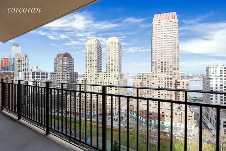 New York City Real Estate | View 185 West End Avenue, 18A | Large Balcony facing West | View 8