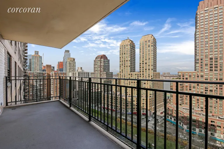 New York City Real Estate | View 185 West End Avenue, 18A | Large Balcony facing West | View 9