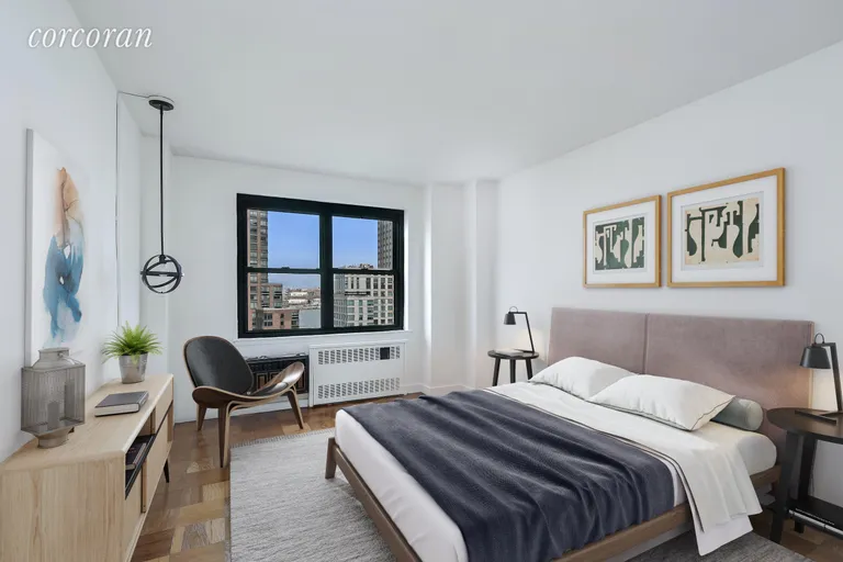New York City Real Estate | View 185 West End Avenue, 18A | Vertually staged second bedroom | View 6