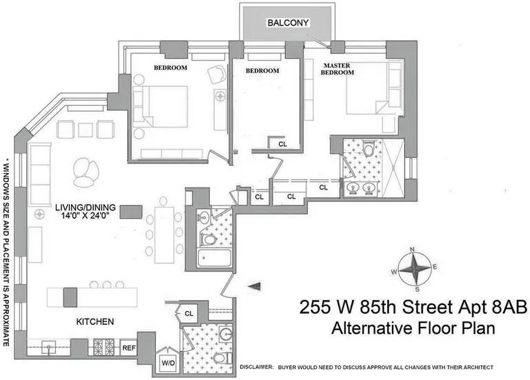 255 West 85th Street, 8AB | floorplan | View 12