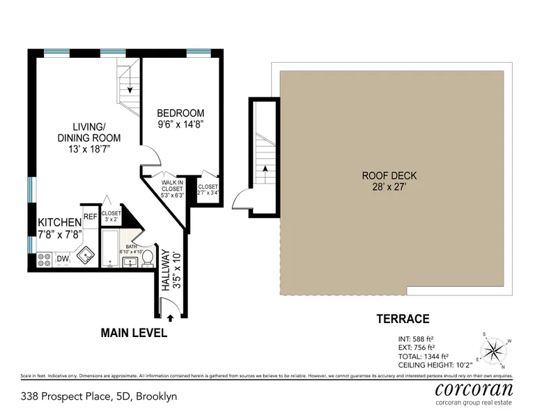 338 Prospect Place, 5D | floorplan | View 5