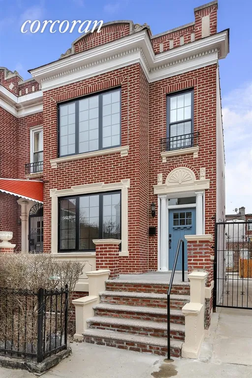 New York City Real Estate | View 3 Martense Court | Brick Facade and Driveway | View 3