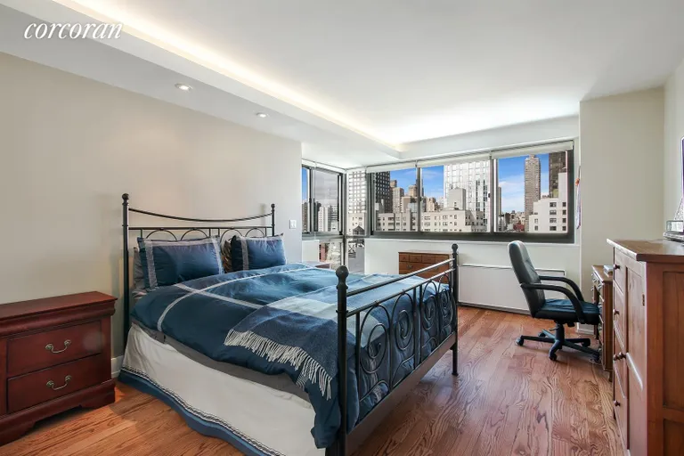 New York City Real Estate | View 1725 York Avenue, 18F | Master Bedroom with Dual Exposures | View 5
