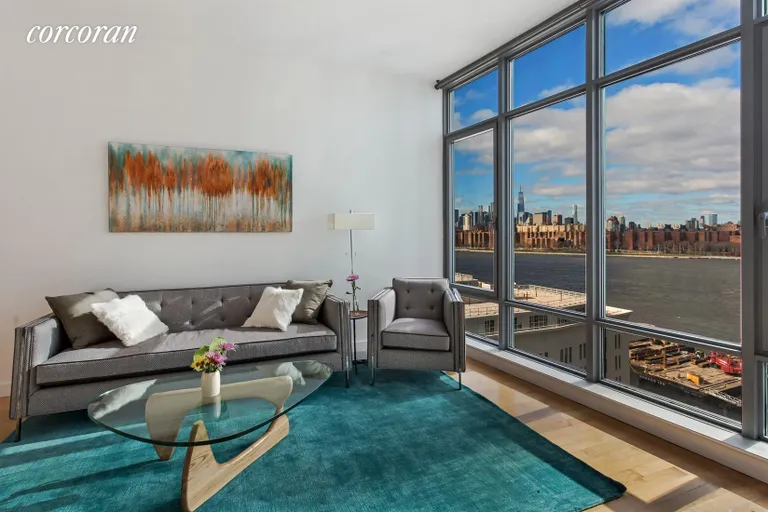 New York City Real Estate | View 1 NORTHSIDE PIERS, 15C | Living Room | View 3