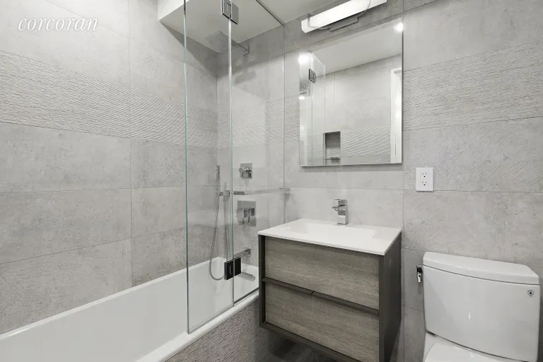 New York City Real Estate | View 345 West 58th Street, 11JK | Guest Bathroom | View 9
