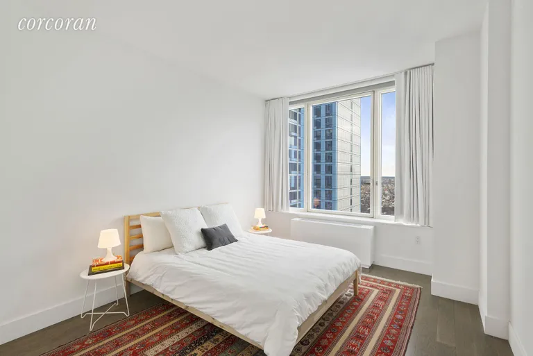 New York City Real Estate | View 388 Bridge Street, 44E | Master Bedroom with View | View 4