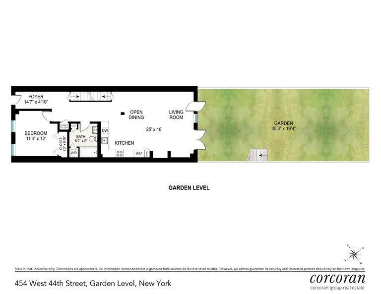 454 West 44th Street, Garden | floorplan | View 7