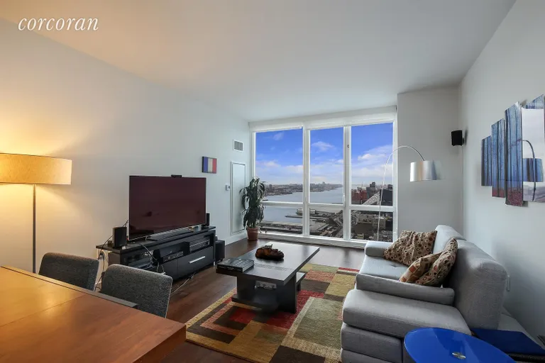 New York City Real Estate | View 605 West 42Nd Street, 59W | Living Room | View 2