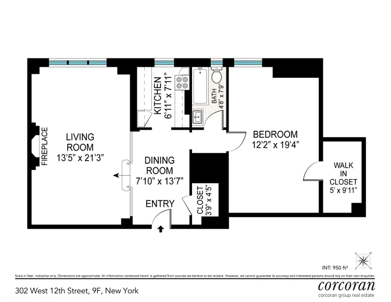 302 West 12th Street, 9F | floorplan | View 5