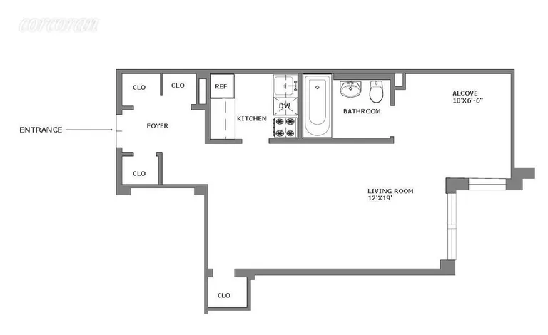 New York City Real Estate | View 350 BLEECKER STREET, 3U | Floor Plan | View 5