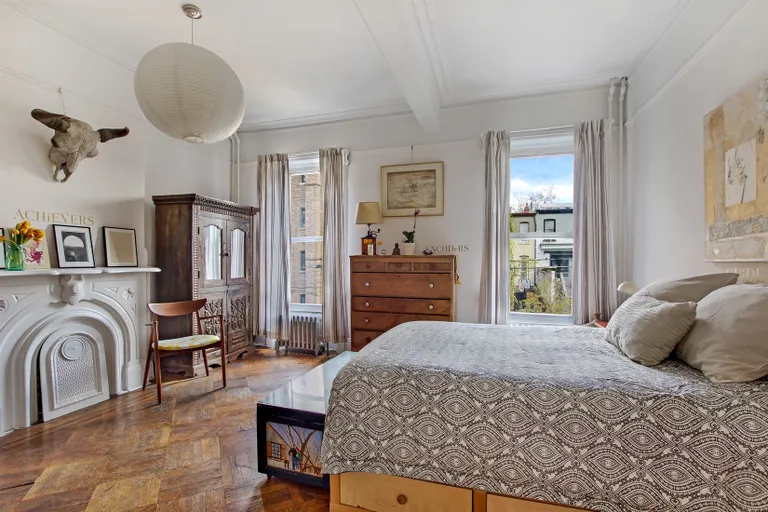 New York City Real Estate | View 259 11th Street | Master bedroom with garden views | View 8