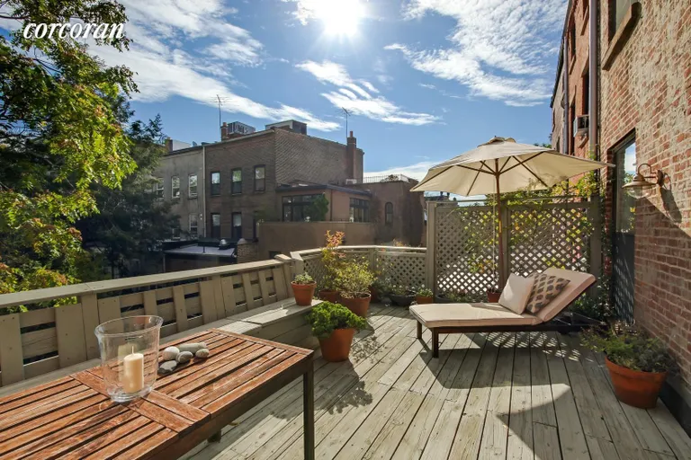 New York City Real Estate | View 363 Henry Street, 3 | Terrace with dining area | View 6