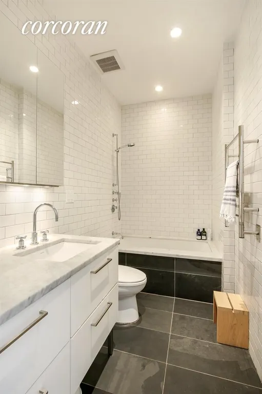 New York City Real Estate | View 363 Henry Street, 3 | Modern marble and slate bathroom | View 14