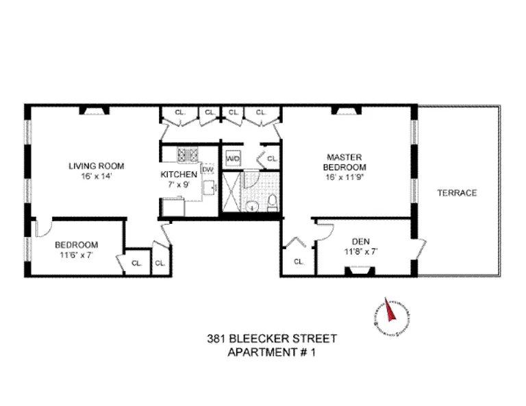381 Bleecker Street, 1 | floorplan | View 7