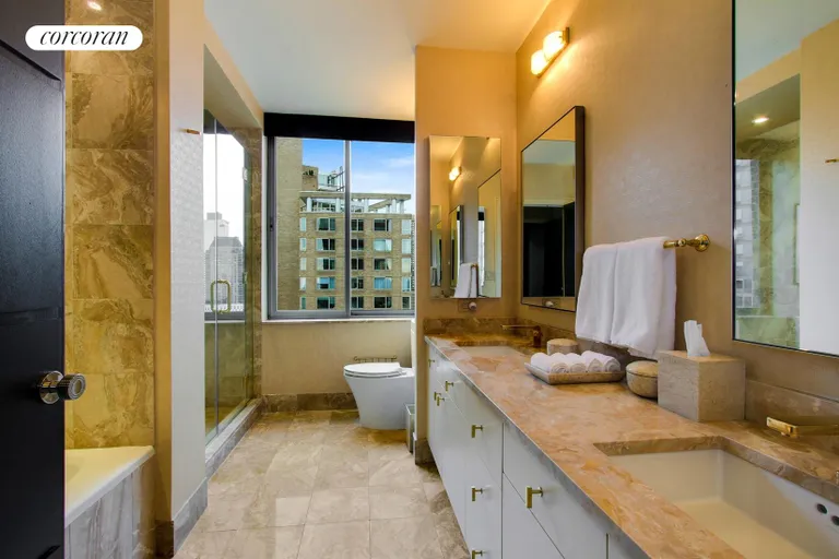 New York City Real Estate | View 111 West 67th Street, 28A | Master Bathroom | View 5