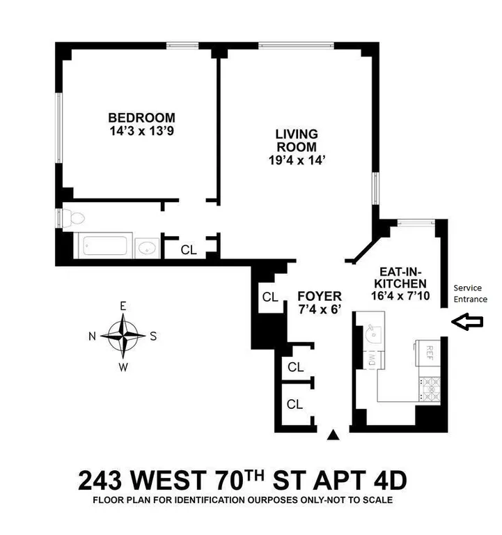 243 West 70th Street, 4D | floorplan | View 6