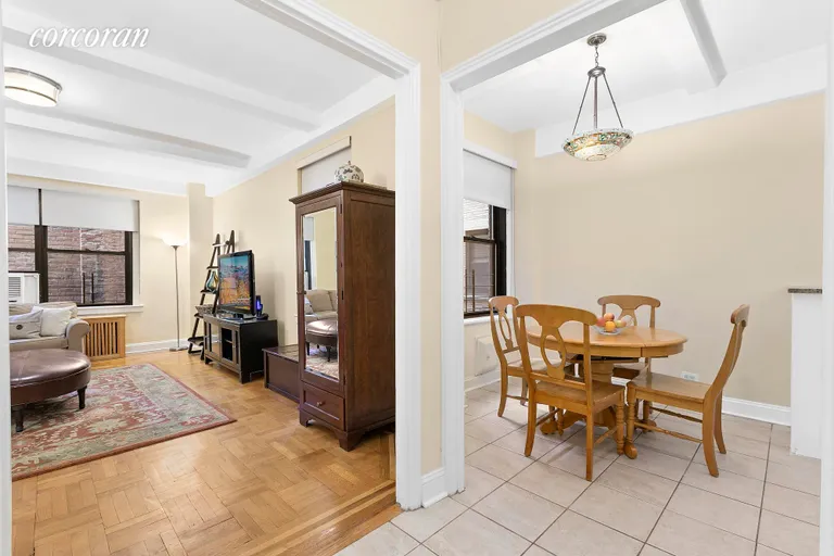 New York City Real Estate | View 243 West 70th Street, 4D | Dining Area/Corner Living Room | View 2