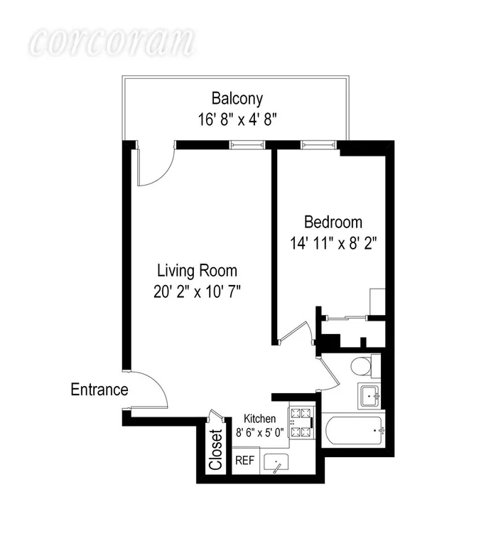 New York City Real Estate | View 415 West 57th Street, 4B | Floor Plan | View 6