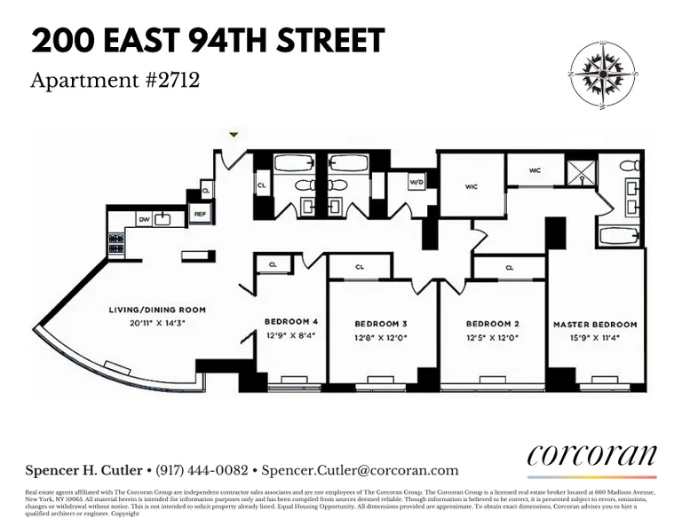 200 East 94th Street, 2712 | floorplan | View 11