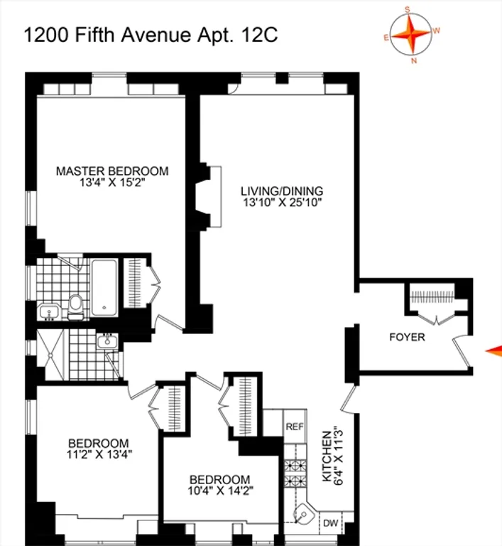 1200 Fifth Avenue, 12C | floorplan | View 5