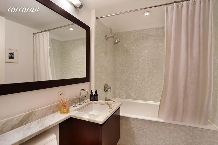 New York City Real Estate | View 350 West 53rd Street, 5I | Spa Style Bathroom with Soaking Tub | View 3