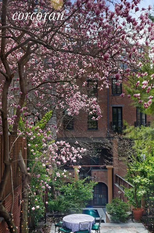 New York City Real Estate | View 179 East 80th Street | Early Spring Blossoms in the Double Garden | View 14
