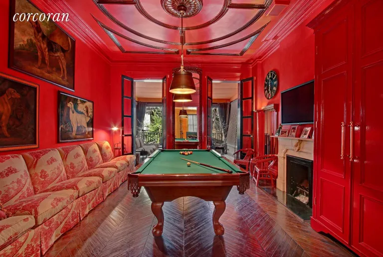New York City Real Estate | View 179 East 80th Street | Back House Game Room onto Loggia | View 20