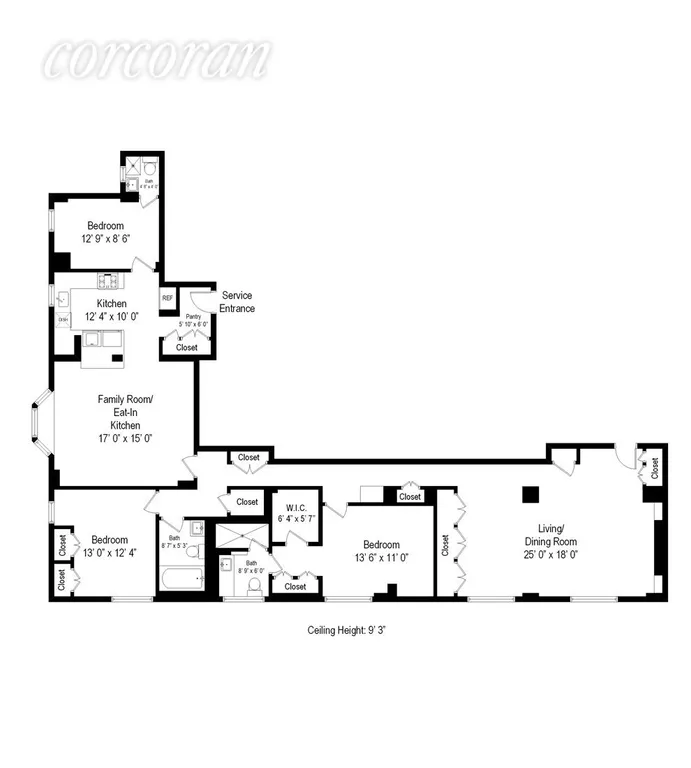 New York City Real Estate | View 258 Riverside Drive, 10A | Floor Plan | View 11