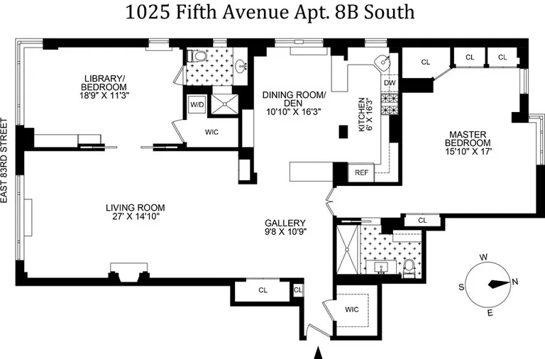 1025 Fifth Avenue, 8BS | floorplan | View 12
